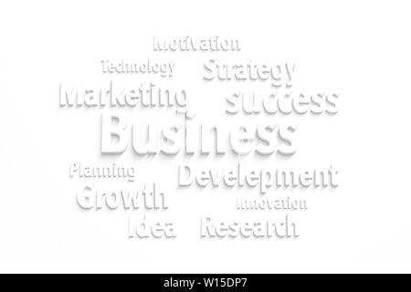 Business related concepts with words on white background. Stock Photo