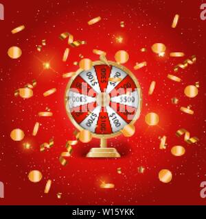 Colorful wheel of fortune. Chance of victory. Vector Illustration. Stock Vector