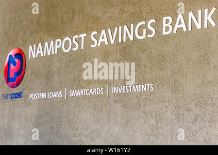 Nampost and Nampost Savings Bank headquarters, Windhoek, Namibia Stock Photo