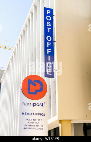 Nampost and Nampost Savings Bank headquarters, Windhoek, Namibia Stock Photo