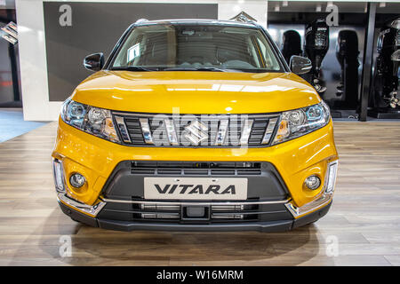 Poznan, Poland, March 2019 Nissan Qashqai, Poznan International Motor Show,  2nd gen, J11, compact crossover SUV produced by Nissan Stock Photo - Alamy