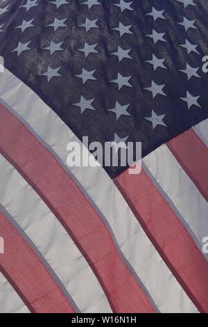 American national flag against blue sky Stock Photo - Alamy