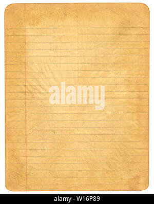 Old lined paper Stock Photo