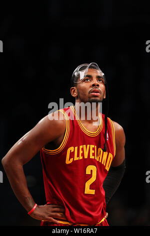 Brooklyn, New York, USA. 29th Dec, 2012. FILE - Kyrie Irving signs with Brooklyn Nets. PICTURED: December 29, 2012; Brooklyn, New York: Cleveland Cavaliers point guard Kyrie Irving (2) reacts on the court against the Brooklyn Nets at Barclays Center. Credit: Debby Wong/ZUMA Wire/Alamy Live News Stock Photo