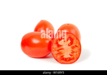 Fresh tomato on white background. Dieting Stock Photo