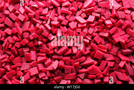 Pieces of fresh beet, closeup Stock Photo