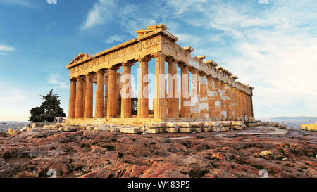 Parthenon on Acropolis, Athens, Greece. Nobody Stock Photo