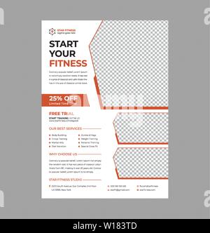 Fitness Flyer Template Stock Vector