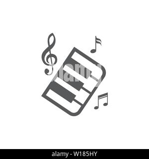 Music icon on white background Stock Vector