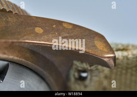 macro shots of a bronze glycine combat sub 48mm Stock Photo