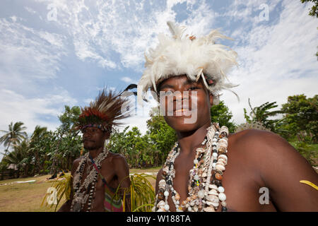 Traditional Sing Sing of Kofure, Tufi, Oro Province, Papua New Guinea Stock Photo