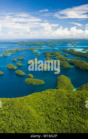 Rock Islands of Palau, Pacific, Micronesia, Palau Stock Photo