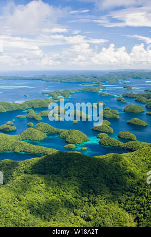 Rock Islands of Palau, Pacific, Micronesia, Palau Stock Photo