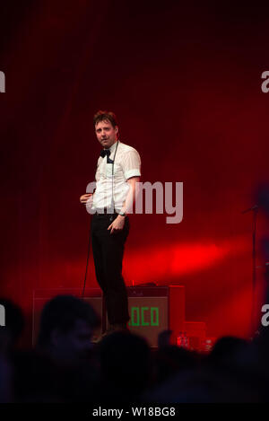 The Kaiser Chiefs band performing live on stage at Armed Forces Day AFD Salisbury June 2019 Stock Photo