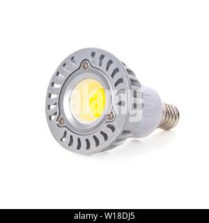 Energy saving LED light bulb isolated on white background Stock Photo