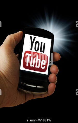 conceptual image for YouTube video streaming platform Stock Photo