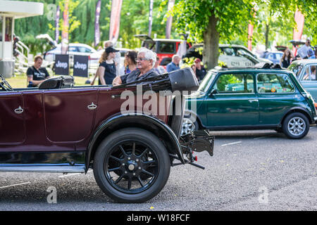 Bedford, Bedfordshire, UK June 2 2019. Fragment of The Austin Car. Austin Motor Company Limited was a British manufacturer of motor vehicles, founded