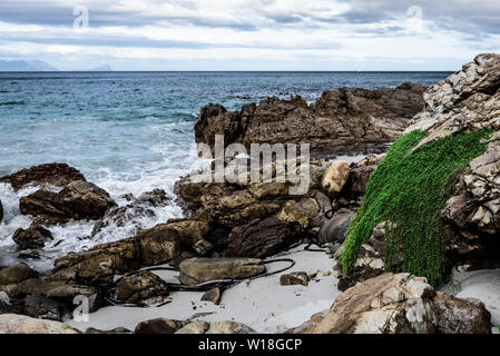 The Smitswinkel Bay shoreline on South Africa's False Bay coastline, near the city of Cape Town Stock Photo