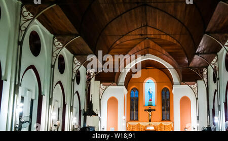 Interior view to Basilica of the Immaculate Conception - 01 november 2015 Ouidah, Benin Stock Photo