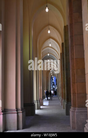 MUNICH, GERMANY - JUL 2017: Evening gallery on a street in Munich. Stock Photo