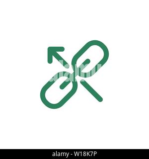 Website Link & Connectedness Icon - with a Chain Link Stock Vector