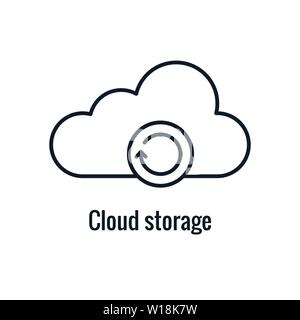 Website Update Icon - with some arrows thin line outline imagery Stock Vector