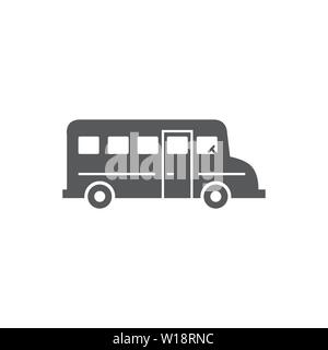 School Bus Icon on white background Stock Vector