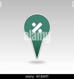 Division pin map icon. Map pointer. Map markers. Destination vector icon. GPS location symbol. Mapping pins icon EPS 10 vector file has transparency, Stock Vector
