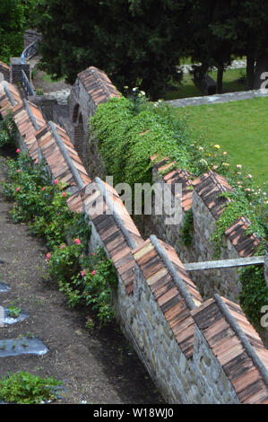 Nunnery Bodbe (4th-8th century) in Georgia (Kakheti) - monastery garden, recorded on 21.05.2019 | usage worldwide Stock Photo