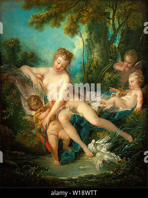 Venus Consoling Love Francois Boucher classic Rococo Painting in
