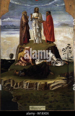 Giovanni Bellini, painting, Transfiguration of Christ, 1455-1457 Stock ...