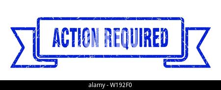 action required grunge ribbon. action required sign. action required banner Stock Vector