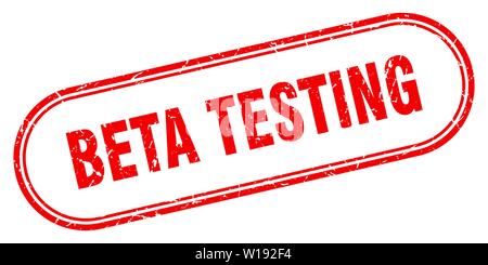 beta testing stamp. beta testing square grunge sign. beta testing Stock Vector