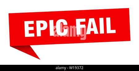 epic fail speech bubble. epic fail sign. epic fail banner Stock Vector