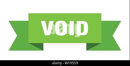 void ribbon. void isolated sign. void banner Stock Vector