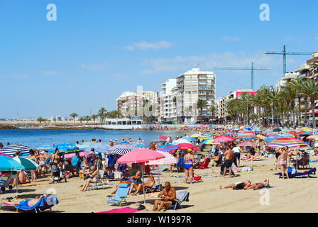 Torrevieja, Spain- June 1, 2019: Spanish Women in traditional long ...