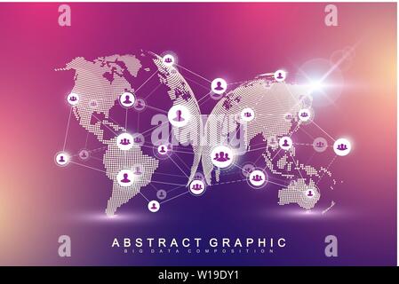 HR, Human resource management. Business and technology concept. Human resources and global recruitment, outsourcing virtual concept. Vector Stock Vector