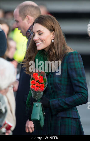 Dundee, UK. 29 January 2019. The Duke and Duchess of Cambridge officially opened Dundee's V&A Museum of Design.