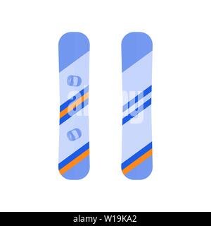 Winter sport icons collection. Skiing and snowboarding set equipment isolated on white background in flat style design. Elements for ski resort pictur Stock Vector