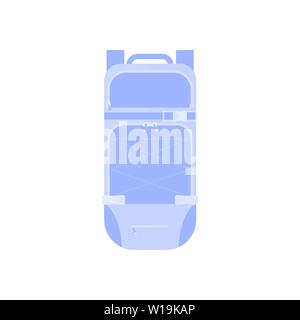 Winter sport icons collection. Skiing and snowboarding backpack  isolated on white background in flat style design. Elements for ski resort picture, m Stock Vector