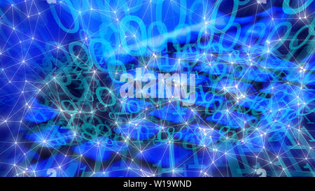 New technology algorithm programming, abstract tech concept Stock Photo