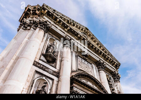 White marble church of Santa Maria del Rosario in Venice, Veneto, Italy Stock Photo