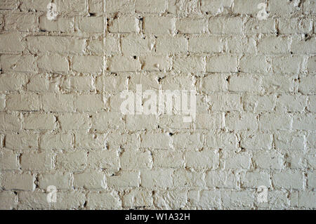 Abstract weathered texture stained old stucco light gray and aged paint white brick wall background in rural room Stock Photo
