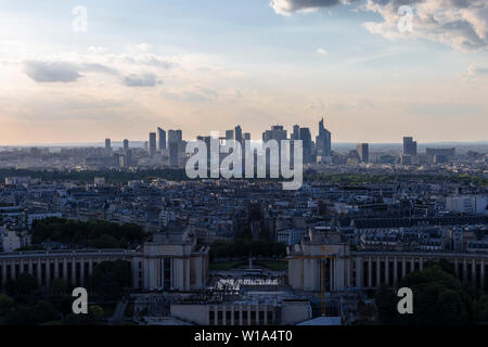View at high-rise buildings in downtown Paris. France. Stock Photo