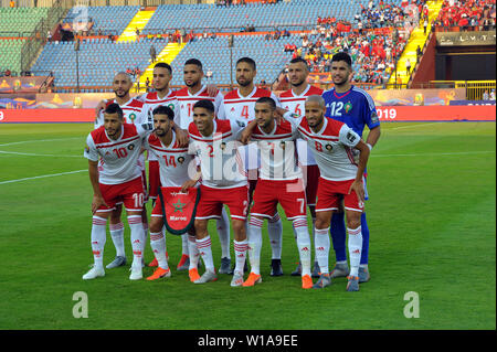 Cairo, Egypt. 1st July, 2019. Team of Morocco during the match South Africa vs Morocco of the Total Africa Cup Egypt 2019 at the Al Salam stadium in Cair. Credit: Chokri Mahjoub/ZUMA Wire/Alamy Live News Stock Photo
