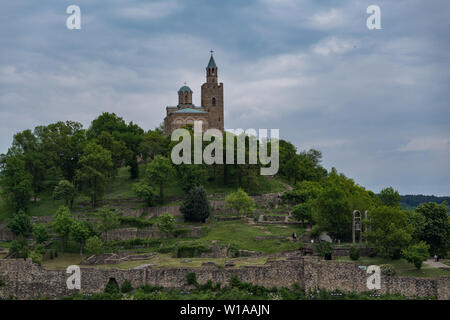 Patriarch Eastern Orthodox Church inside Tsarevets fortress. The Patriarchal Cathedral of the Holy Ascension of God. Veliko Tarnovo, Bulgaria Stock Photo