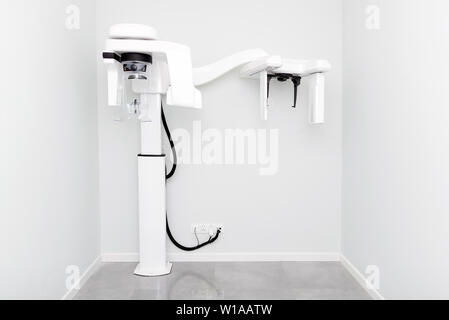 X-ray machine in dental clinic. Digital panoramic radiography, dental care. Stock Photo
