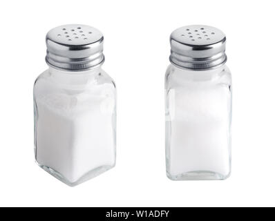 Salt shaker set isolated on white background Stock Photo
