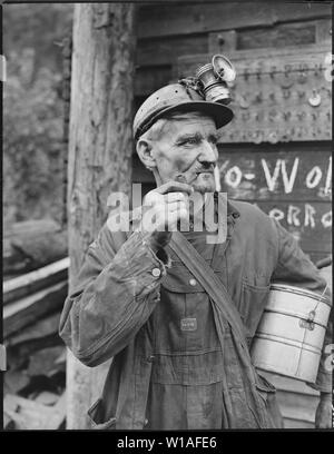 A miner. P V & K Coal Company, Clover Mine, Lejunior, Harlan County, Kentucky. Stock Photo