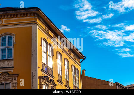 View on the historic architecture in Szekesfehervar, Hungary on a sunny day. Stock Photo